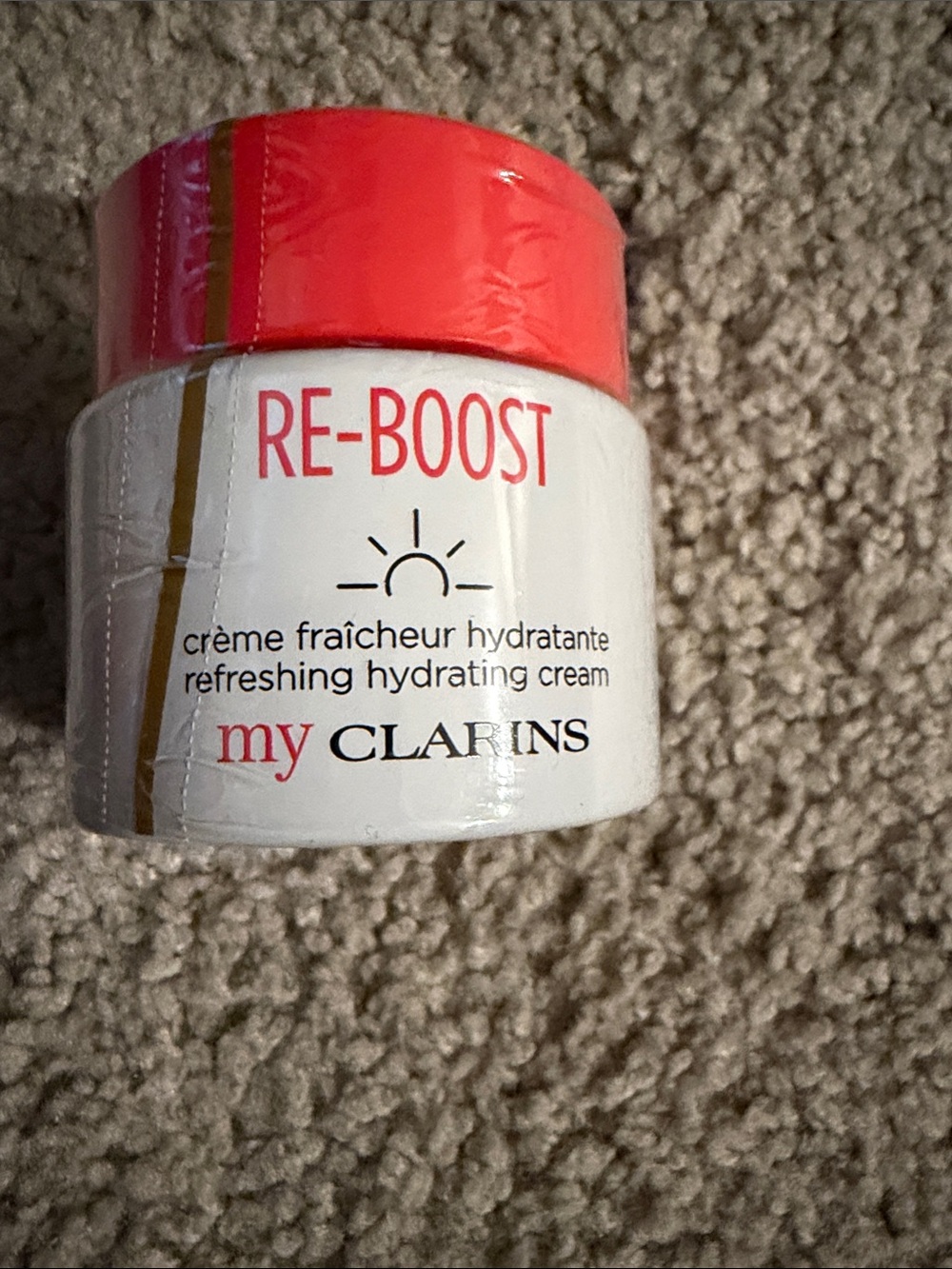 Clarins Re-Boost Hydrating Cream - White Jar with Coral Cap